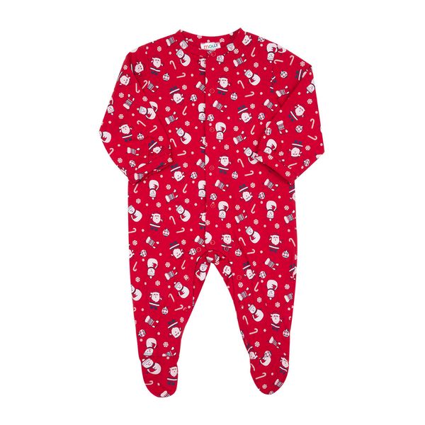 Tutina con bottoni unisex rossa "christmas" - Mawi