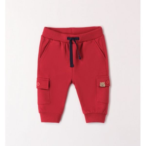 Pantalone felpa rosso con tasconi - dodipetto - DODIPETTO