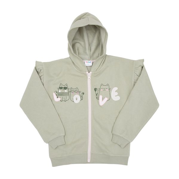 Cardigan verde militare con cappuccio - mawi - Mawi