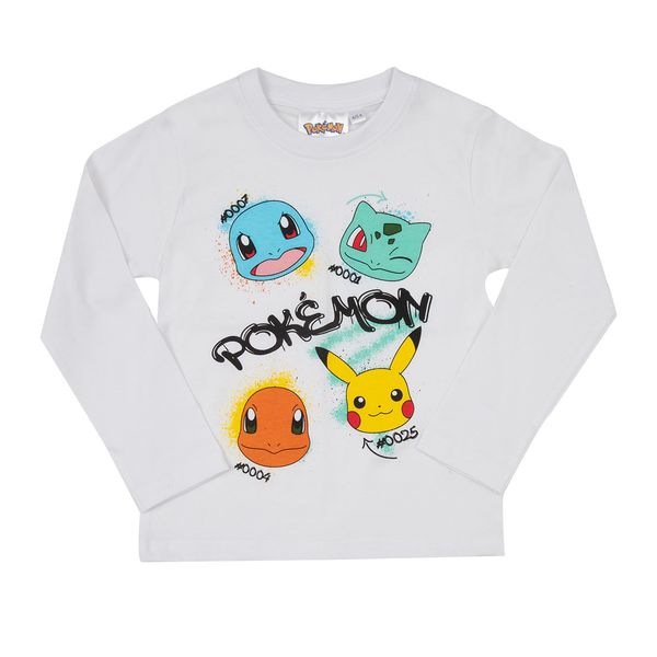 T-shirt manica lunga bimbo bianca "pokemon" - Pokemon