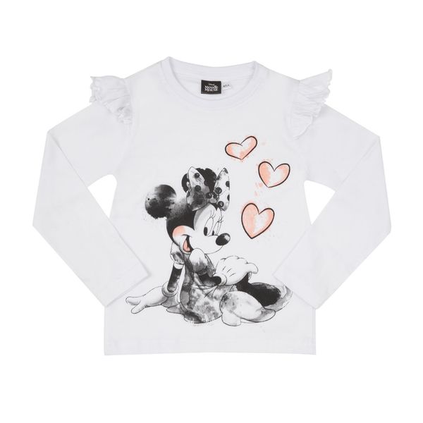 T-shirt manica lunga bimba bianca "minnie" - Disney