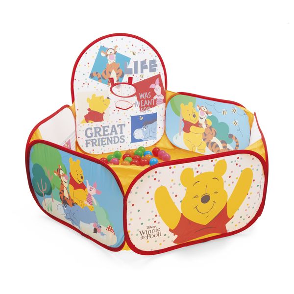 Winnie the pooh - activity center con canestro e 50 palline - Baby Smile