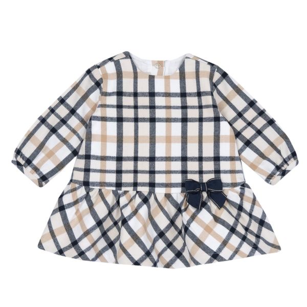 Abito ml tartan con fiocco blu - chicco - Chicco