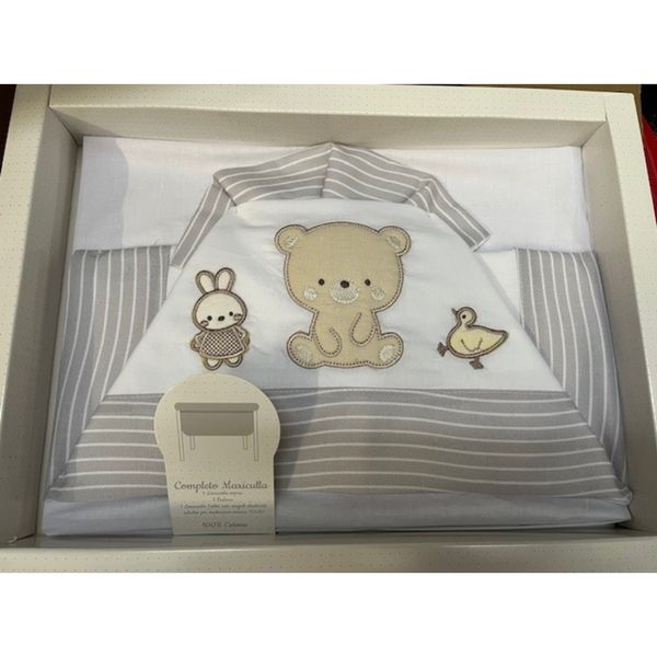 Set 3 pezzi completo lenzuola maxi culla - PASTELLO