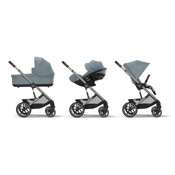 Trio balios s lux tpe stormy blue nav cots cloud g pls blue+adattatori- cybex - Cybex