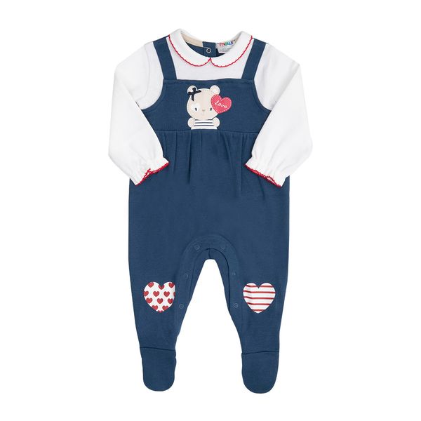 Tutina neonata finto doppio orsetto - Mawi