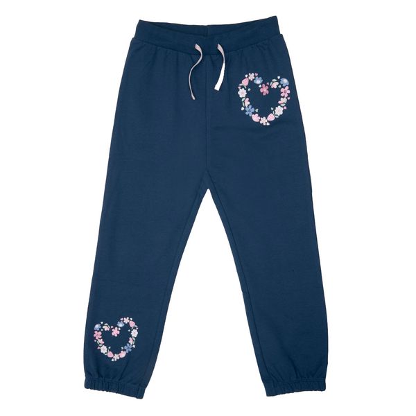 Pantalone bimba blu stampa cuori - Mawi