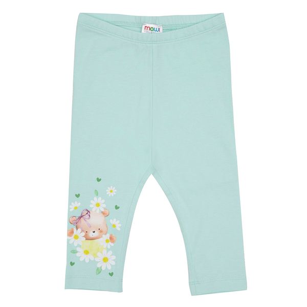 Legging verde acqua bimba orsetto - Mawi