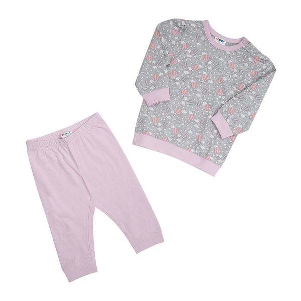 Pigiama girigo/rosa bambina mongolfiere - Mawi