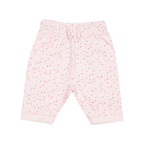 Pantalone felpato bimba rosa stampato con fiocco - Mawi