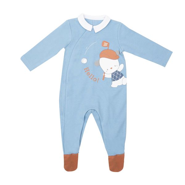 Tenera tutina interlock bimbo azzurra apertura totale - Mawi