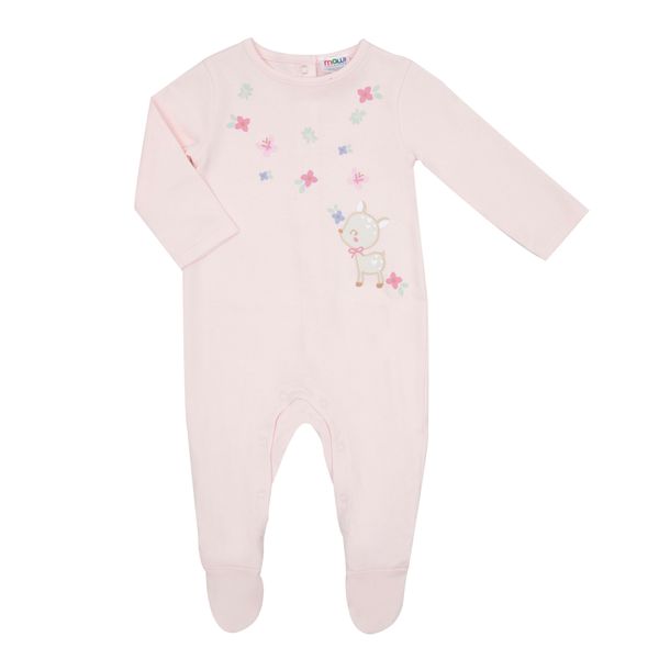 Tenera tutina interlock bimba rosa stampata - Mawi