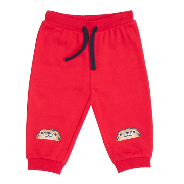 Pantalone lungo rosso bimbo con stampe - Mawi