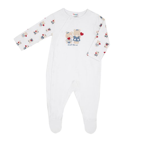 Tutina bianca neonata orsetti - Mawi