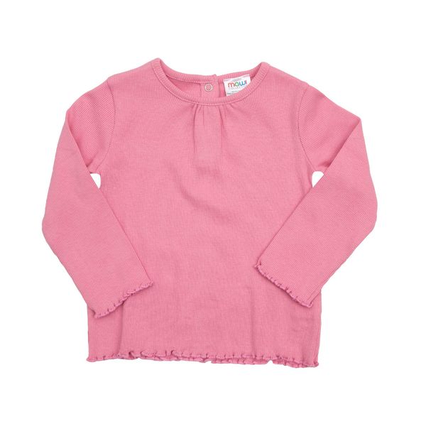 T-shirt manica lunga costina bimba rosa - Mawi