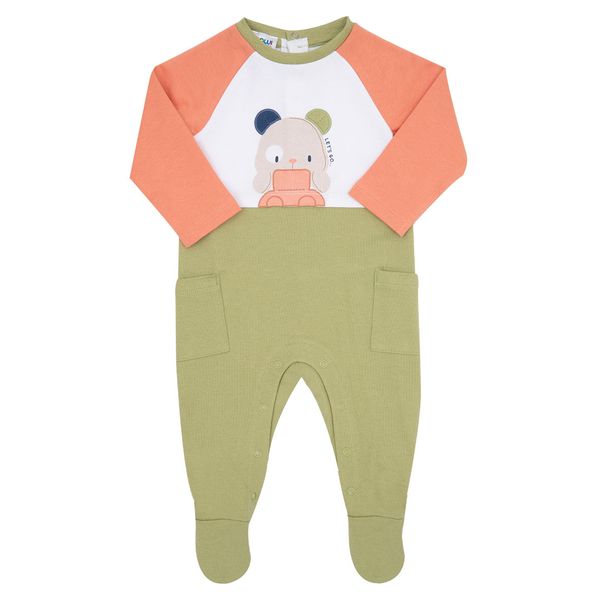 Tutina colorblock neonato orsetto - Mawi