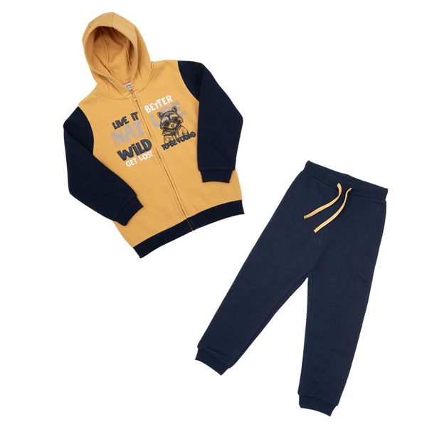 Completo jogging bimbo bicolor blu/giallo - Mawi