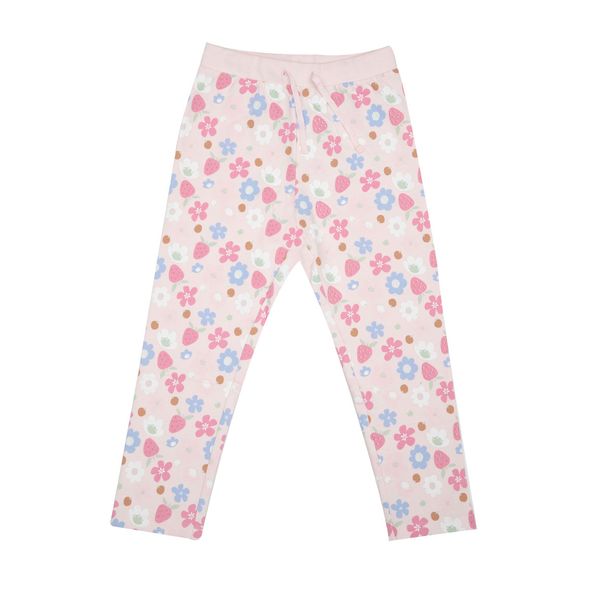 Pantalone bimba rosa stampa floreale - Mawi
