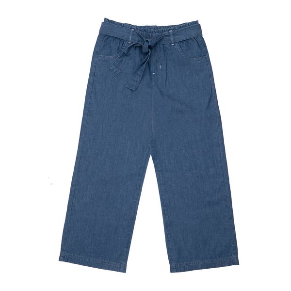 Pantalone chambray bimba denim con cintura - Mawi