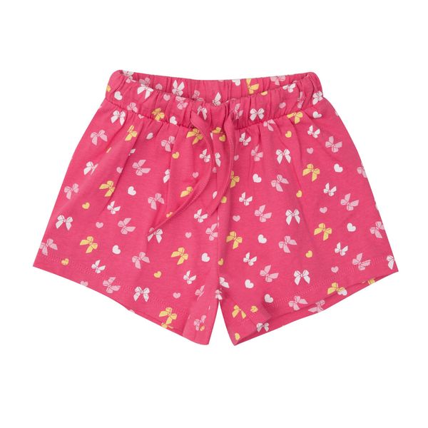 Short jersey bimba rosa stampa multicolor - Mawi