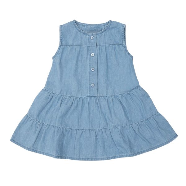 Abito giromanica bimba denim - Mawi