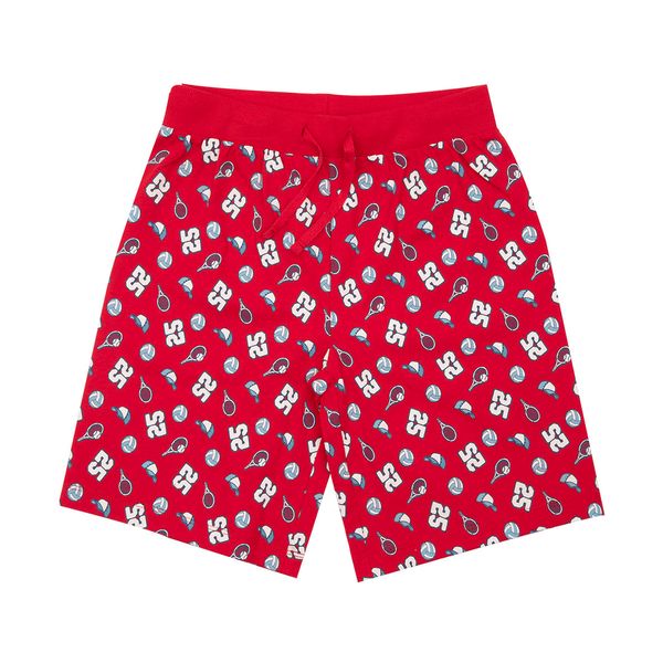 Short jersey bimbo rosso stampato - Mawi