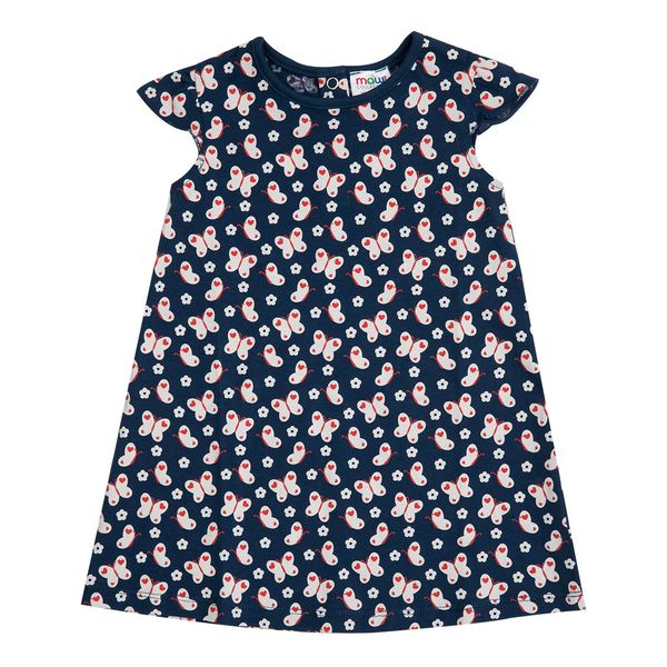 Abito jersey bimba blu con farfalle - Mawi