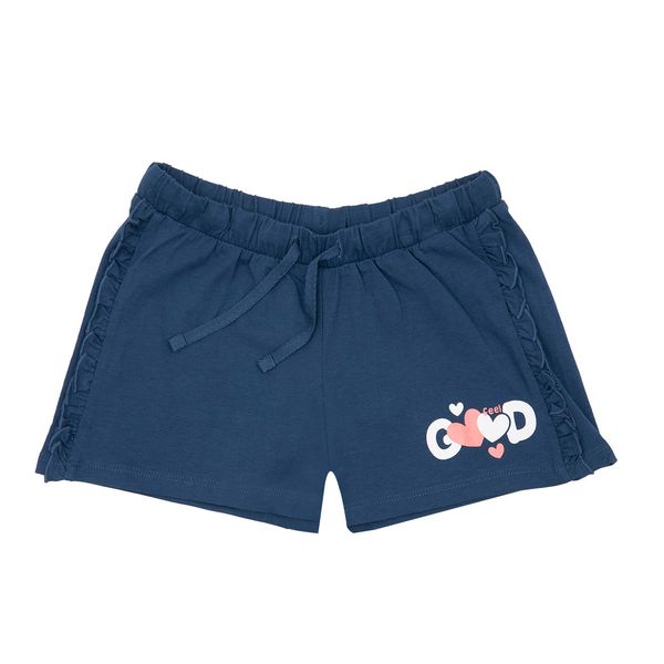 Short bimba blu con frills - Mawi