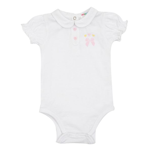 Body manica corta bimba bianco "fiocchetto" - Mawi