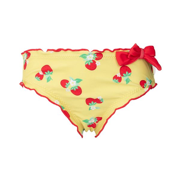 Costume slip bimba giallo stampa fragole - Mawi