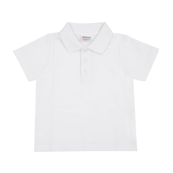 Polo manica corta basic bimbo bianca - Mawi