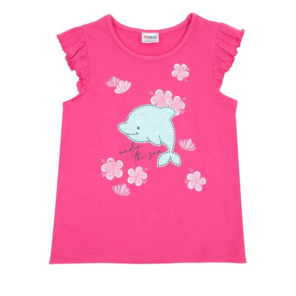 Canotta jersey bimba rosa stampa delfino - Mawi
