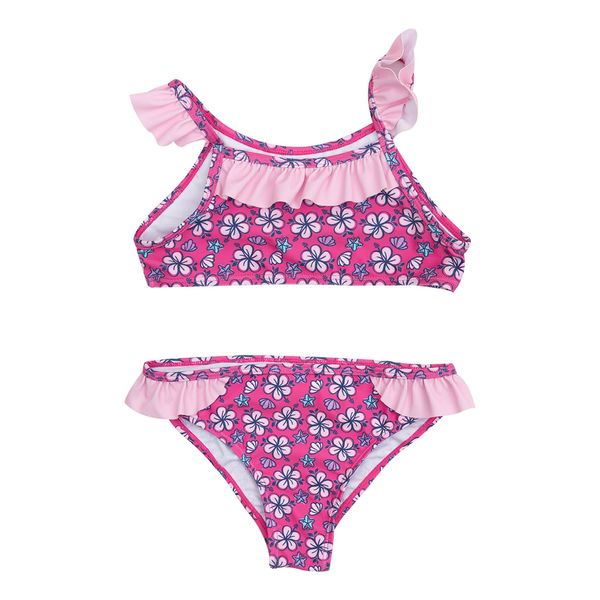 Costume due pezzi bimba fucsia/rosa - Mawi