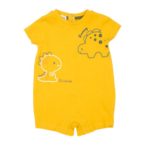 Pagliaccetto jersey bimbo giallo animaletti - Mawi