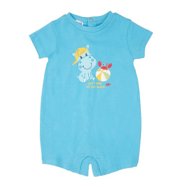 Pagliaccetto jersey bimbo azzurro animaletti - Mawi