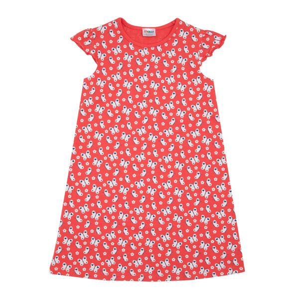 Abito jersey bimba corallo stampato - Mawi