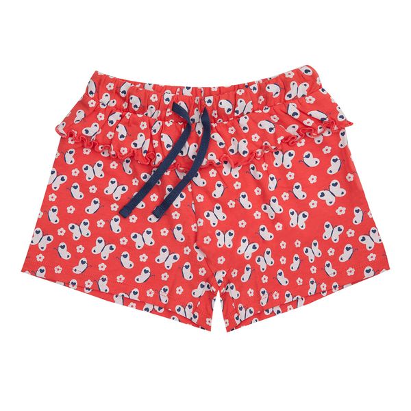 Short bimba corallo stampa farfalle - Mawi