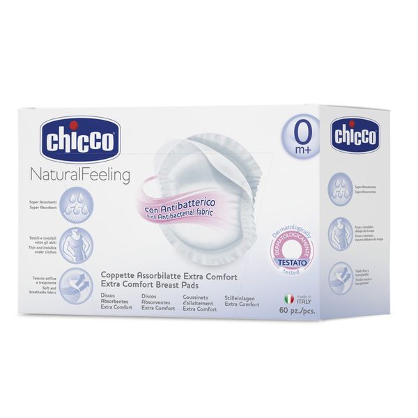 Dischetti assorbilatte antibatterici chicco x60 - chicco - Chicco