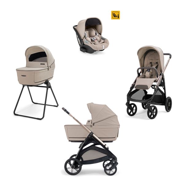 Aptica system quattro - vicuna beige con telaio palladio e seggiolino auto darwin infant - inglesina - Inglesina
