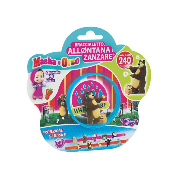 Braccialetto allontana zanzare anallergico masha e orso - brand italia - Brand italia