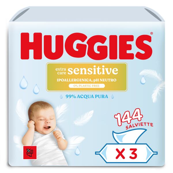 Salviette extra care sensitive 3x48 pezzi - huggies - Huggies