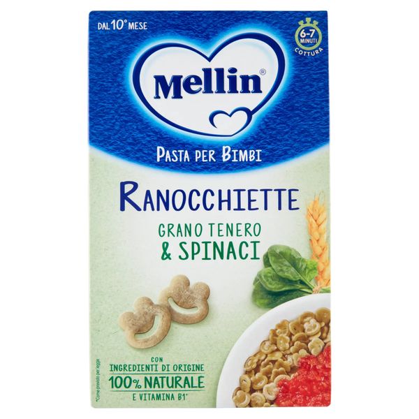 Mellin pasta per bimbi ranocchiette grano tenero & spinaci 280 g - Mellin