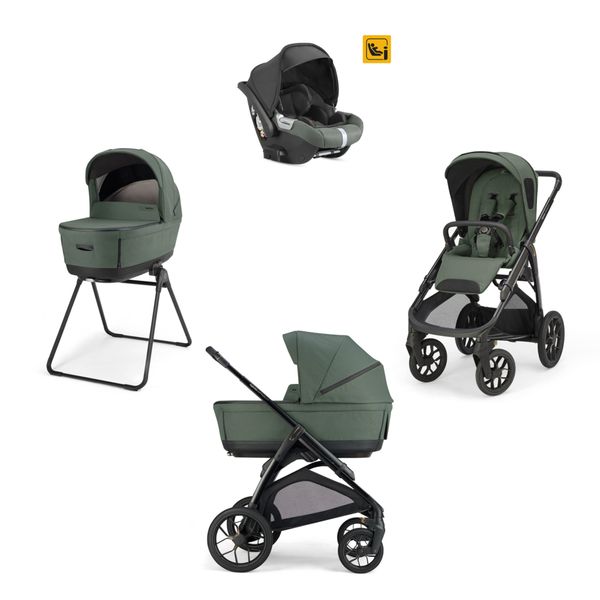 Aptica xt system quattro - taiga green con telaio black e seggiolino auto darwin infant - inglesina - Inglesina