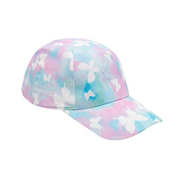 Cappellino baseball bimba rosa/azzurro farfalle - Mawi