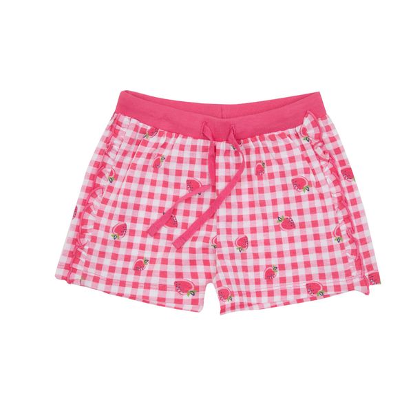 Short jersey bimba rosa fragole con frill - Mawi