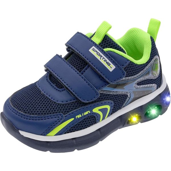 Sneaker bimbo con doppio strappo e luci nella suola - chicco - Chicco