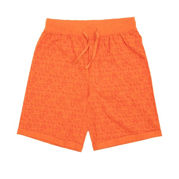 Short jersey bimbo arancio stampato - Mawi