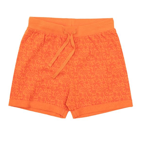 Short jersey bimbo arancio stampa estiva - Mawi