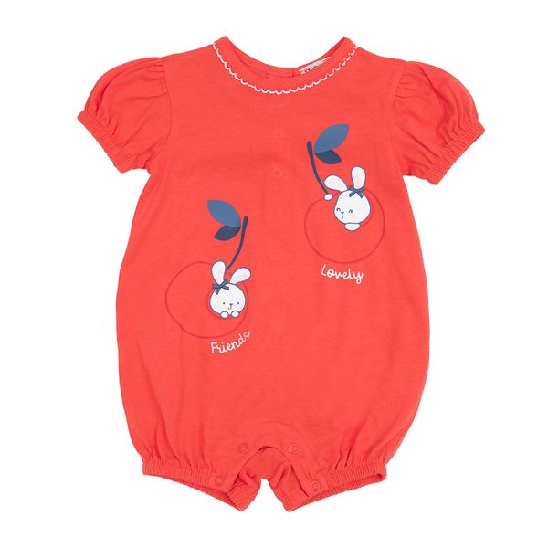 Pagliaccetto jersey bimba corallo "ciliege" - Mawi