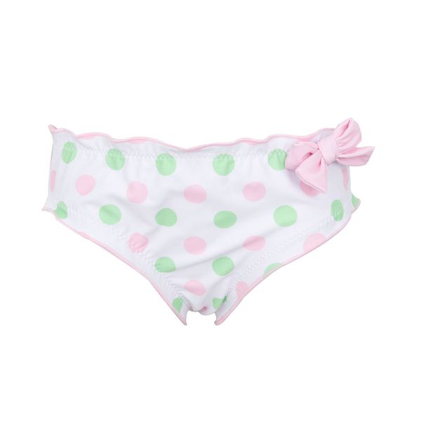 Costume mutandina bimba pois rosa verdi - Mawi